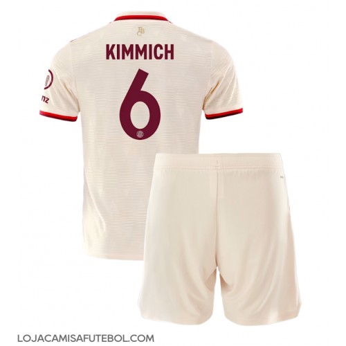 Camisa de Futebol Bayern Munich Joshua Kimmich #6 Equipamento Alternativo Infantil 2024-25 Manga Curta (+ Calças curtas)